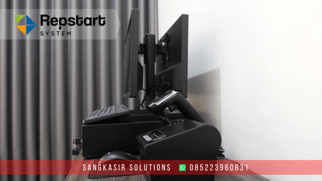Jual Paket Komputer Kasir Dual Display untuk Minimarket dan Aplikasi Kasir Repstart System Retail yang support dual display