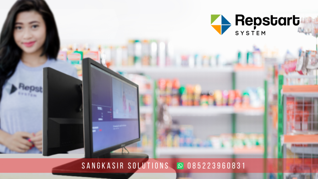 Jual Paket Komputer Kasir Dual Display untuk Minimarket dan Aplikasi Kasir Repstart System Retail yang support dual display