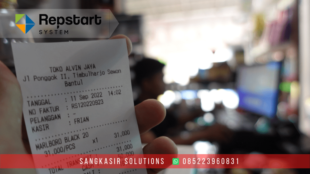 Sangkasir Solutions Jual Komputer Kasir Toko Sembako dan Jenis usaha lainnya seperti Komputer Kasir Toko Alvin Jaya (Toko Sembako, ATK, Perabotan Rumah, Plastik, Kardus) Timbulharjo, Sewon, Bantul. GRATIS instalasi dan training setiap pembelian Paket Komputer Kasir Toko Sembako, ATK, Perabotan, Plastik, Kardus dan usaha lainnya dilokasi customer yang berada di Tasikmalaya, Ciamis, Garut, Bandung, Bogor, Purwakarta, Cirebon, Surabaya, Yogyakarta (Jogja, Sleman, Bantul, Kulonprogo, Gunungkidul), Magelang.