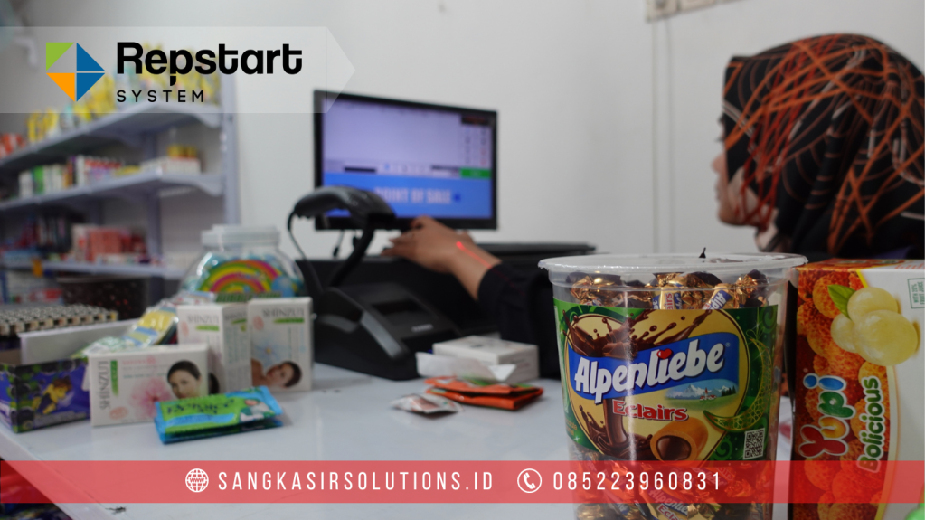 Sangkasir Solutions solusinya mesin kasir / komputer kasir dengan aplikasi program kasir Repstart System yang murah, mudah digunakan dan free instalasi training di Jogja, Bantul, Sleman, Kulonprogo, Gunungkidul, Magelang, Tasikmalaya, Cirebon, Bogor, Nganjuk