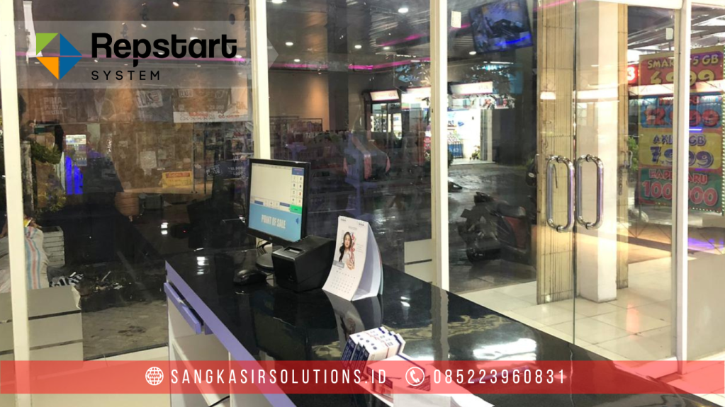 Sangkasir Solutions solusinya mesin kasir / komputer kasir dengan aplikasi program kasir Repstart System yang murah, mudah digunakan dan free instalasi training di Jogja, Bantul, Sleman, Kulonprogo, Gunungkidul, Magelang, Tasikmalaya, Cirebon, Bogor, Nganjuk