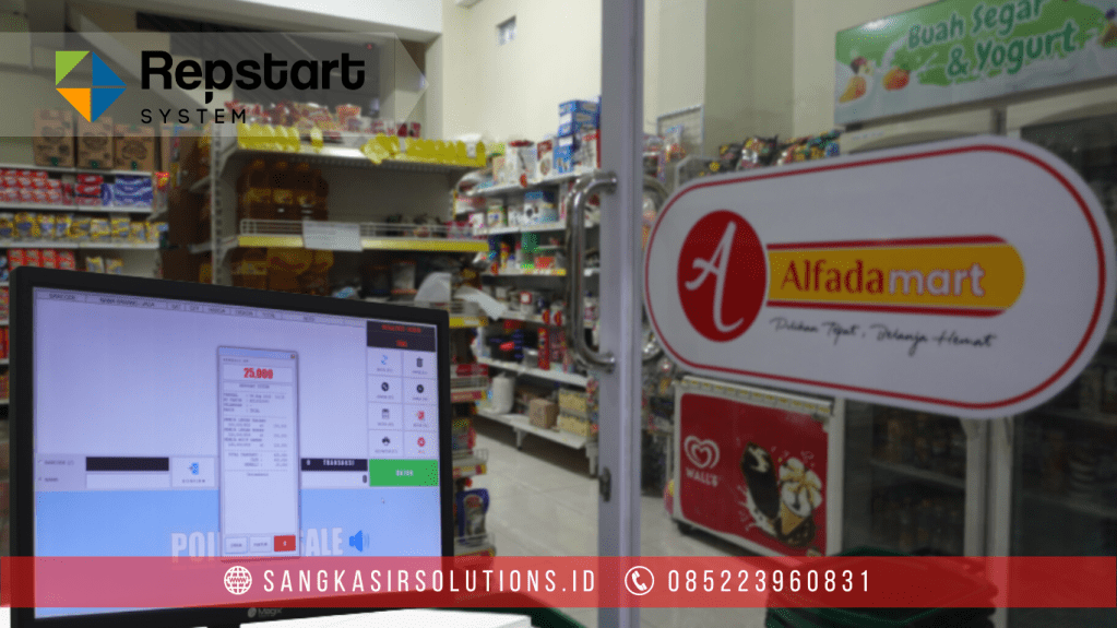 Sangkasir Solutions solusinya mesin kasir / komputer kasir dengan aplikasi program kasir Repstart System yang murah, mudah digunakan dan free instalasi training di Jogja, Bantul, Sleman, Kulonprogo, Gunungkidul, Magelang, Tasikmalaya, Cirebon, Bogor, Nganjuk