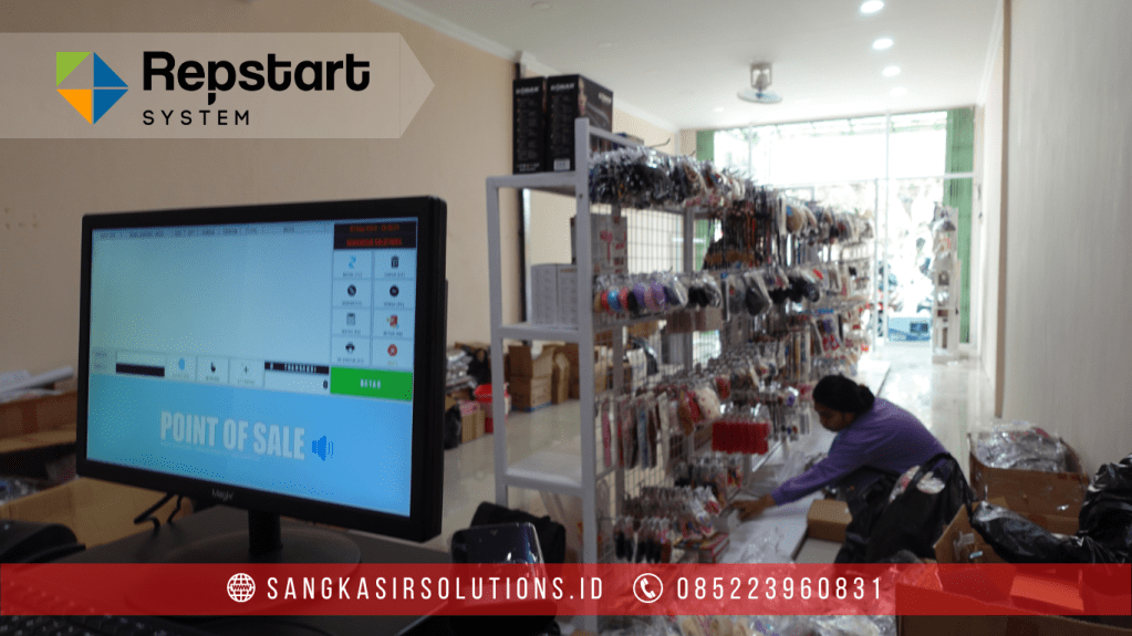 Sangkasir Solutions solusinya mesin kasir / komputer kasir dengan aplikasi program kasir Repstart System yang murah, mudah digunakan dan free instalasi training di Jogja, Bantul, Sleman, Kulonprogo, Gunungkidul, Magelang, Tasikmalaya, Cirebon, Bogor, Nganjuk