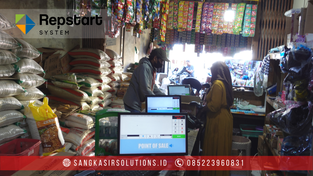 Sangkasir Solutions solusinya mesin kasir / komputer kasir dengan aplikasi program kasir Repstart System yang murah, mudah digunakan dan free instalasi training di Jogja, Bantul, Sleman, Kulonprogo, Gunungkidul, Magelang, Tasikmalaya, Cirebon, Bogor, Nganjuk