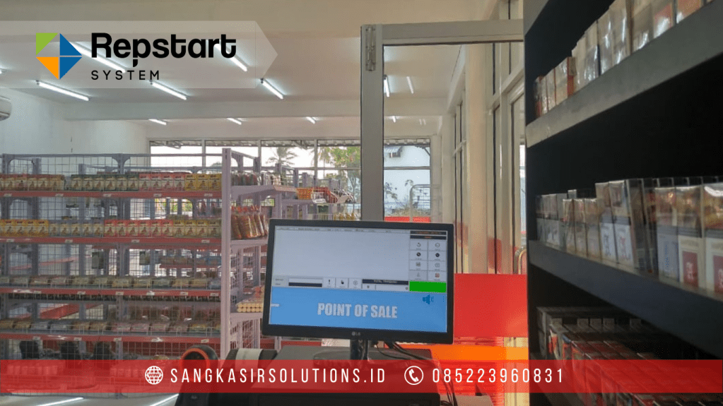 Sangkasir Solutions solusinya mesin kasir / komputer kasir dengan aplikasi program kasir Repstart System yang murah, mudah digunakan dan free instalasi training di Jogja, Bantul, Sleman, Kulonprogo, Gunungkidul, Magelang, Tasikmalaya, Cirebon, Bogor, Nganjuk
