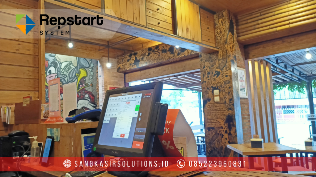 Sangkasir Solutions solusinya mesin kasir / komputer kasir dengan aplikasi program kasir Repstart System yang murah, mudah digunakan dan free instalasi training di Jogja, Bantul, Sleman, Kulonprogo, Gunungkidul, Magelang, Tasikmalaya, Cirebon, Bogor, Nganjuk