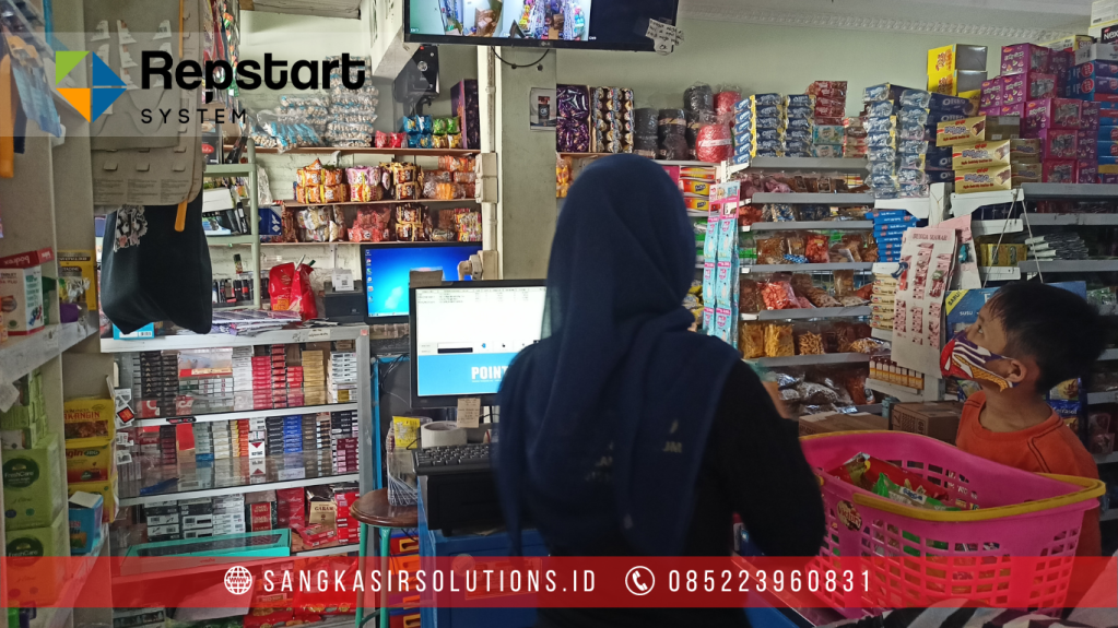 Sangkasir Solutions solusinya mesin kasir / komputer kasir dengan aplikasi program kasir Repstart System yang murah, mudah digunakan dan free instalasi training di Jogja, Bantul, Sleman, Kulonprogo, Gunungkidul, Magelang, Tasikmalaya, Cirebon, Bogor, Nganjuk