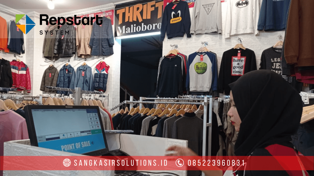 Sangkasir Solutions solusinya mesin kasir / komputer kasir dengan aplikasi program kasir Repstart System yang murah, mudah digunakan dan free instalasi training di Jogja, Bantul, Sleman, Kulonprogo, Gunungkidul, Magelang, Tasikmalaya, Cirebon, Bogor, Nganjuk