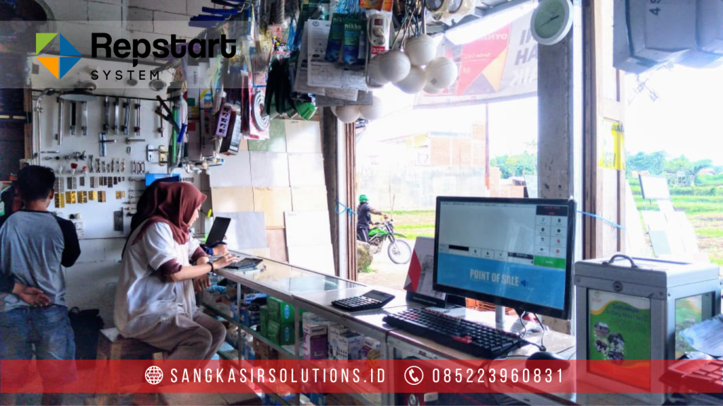Sangkasir Solutions solusinya mesin kasir / komputer kasir dengan aplikasi program kasir Repstart System yang murah, mudah digunakan dan free instalasi training di Jogja, Bantul, Sleman, Kulonprogo, Gunungkidul, Magelang, Tasikmalaya, Cirebon, Bogor, Nganjuk