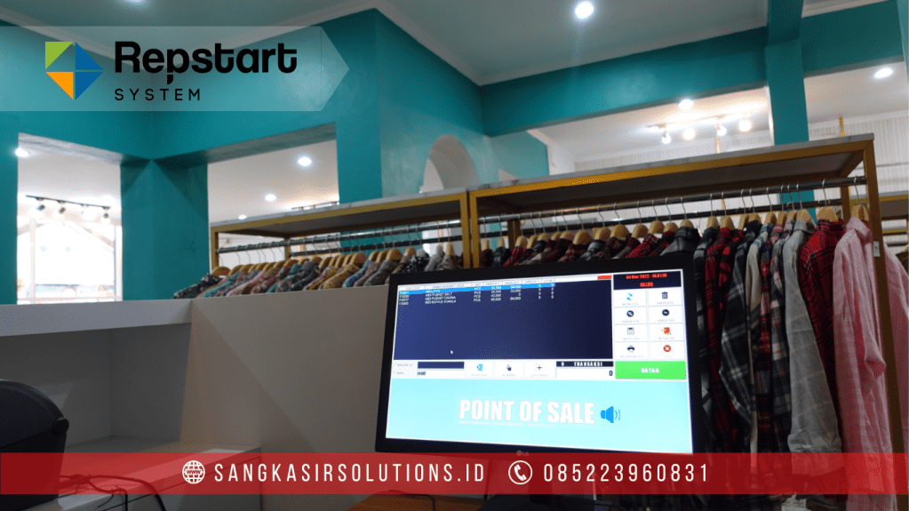 Sangkasir Solutions solusinya mesin kasir / komputer kasir dengan aplikasi program kasir Repstart System yang murah, mudah digunakan dan free instalasi training di Jogja, Bantul, Sleman, Kulonprogo, Gunungkidul, Magelang, Tasikmalaya, Cirebon, Bogor, Nganjuk