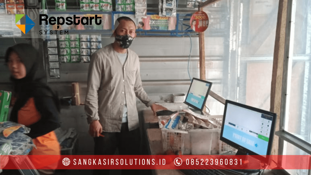 Sangkasir Solutions solusinya mesin kasir / komputer kasir dengan aplikasi program kasir Repstart System yang murah, mudah digunakan dan free instalasi training di Jogja, Bantul, Sleman, Kulonprogo, Gunungkidul, Magelang, Tasikmalaya, Cirebon, Bogor, Nganjuk