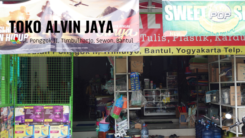 Toko Alvin Jaya (Toko Sembako, ATK, Perabotan Rumah, Plastik, Kardus) Timbulharjo, Sewon, Bantul. Jual murah kebutuhan Sembako, ATK, Perabotan Rumah, Plastik, Kardus di Timbulharjo, Sewon, Bantul, Yogyakarta
