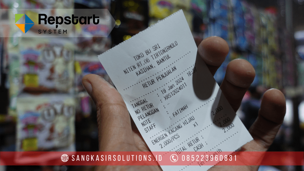 Software Aplikasi Program Kasir Repstart System di Toko Bu Sri Niten, Tirtonirmolo, Kasihan, Bantul. Sangkasir Solutions solusinya software kasir, aplikasi kasir, program kasir, komputer kasir, paket kasir, mesin kasir, alat kasir di Bantul dan sekitarnya