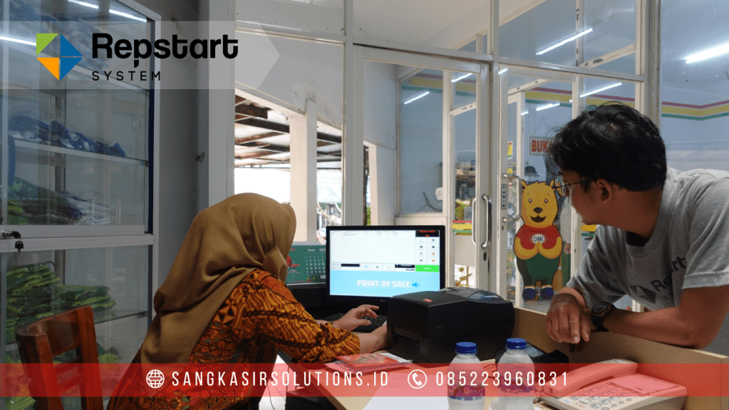 Penggunaan Komputer Kasir / Mesin Kasir dengan Program Software Aplikasi Kasir Repstart System di Unit Seragam Al-Azhar Sleman Yogyakarta. Sangkasir Solutions Yogyakarta solusinya Komputer Kasir, Mesin Kasir, Paket Kasir, Alat Kasir, Program Kasir, Software Kasir, Aplikasi Kasir di Jogja, Sleman, Bantul dan sekitarnya