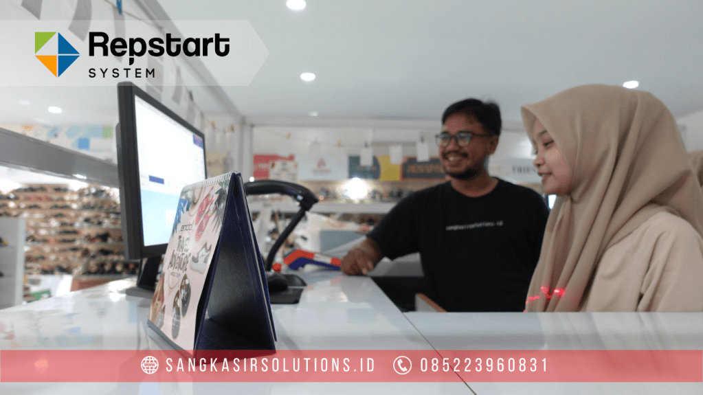 Sangkasir Solutions solusinya mesin kasir / komputer kasir dengan aplikasi program kasir Repstart System yang murah, mudah digunakan dan free instalasi training di Jogja, Bantul, Sleman, Kulonprogo, Gunungkidul, Magelang, Tasikmalaya, Cirebon, Bogor, Nganjuk