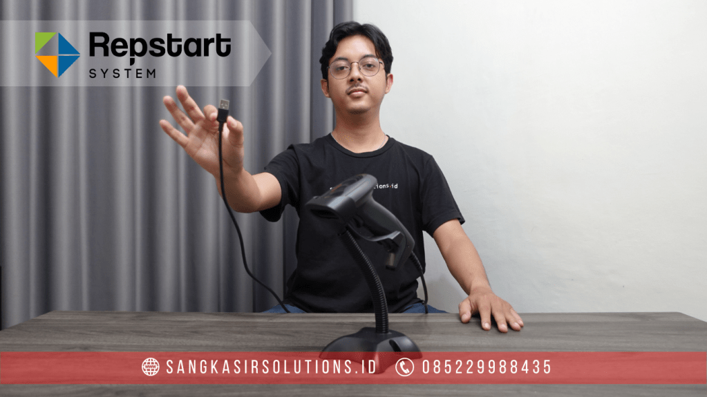 Sangkasir Solutions Yogyakarta melayani penjualan cod alat kasir - barcode scanner usb stand di Jogja, Bantul, Sleman.