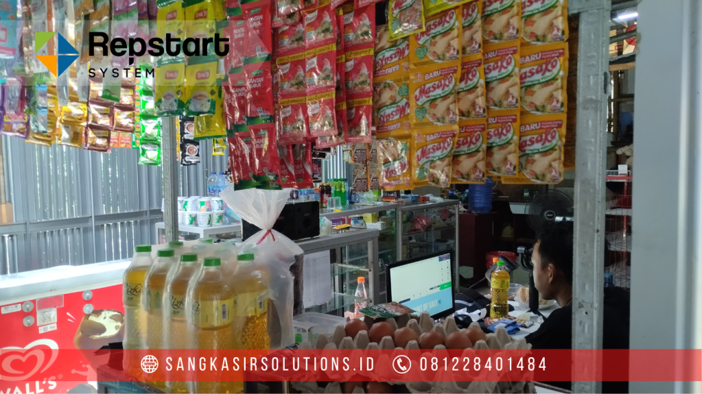 Sangkasir Solutions Cirebon jual Komputer Kasir / Mesin Kasir dengan Program Software Aplikasi Kasir Repstart System di Warung Berkah Banjarwangunan Cirebon