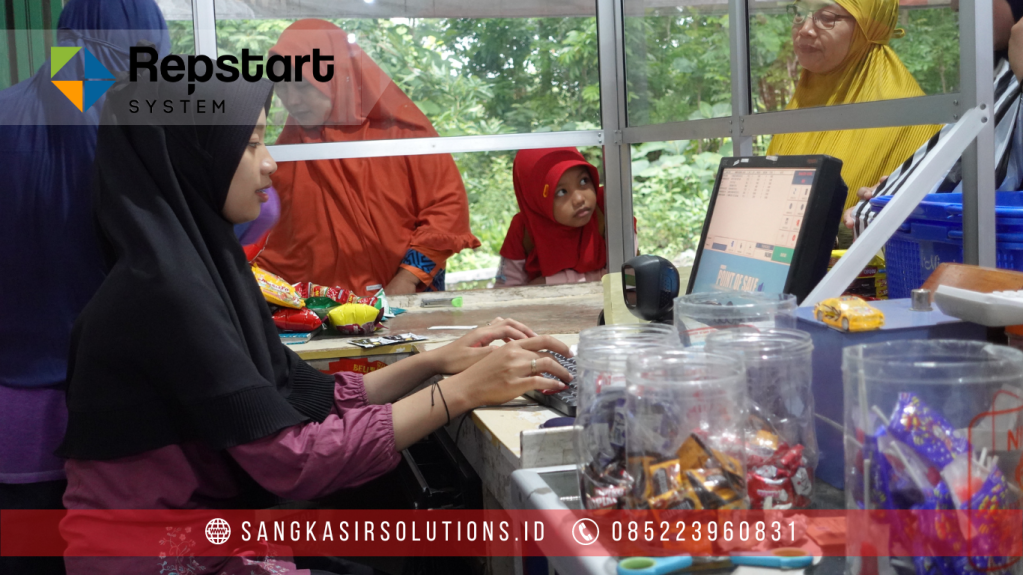 Sangkasir Solutions solusinya mesin kasir / komputer kasir dengan aplikasi program kasir Repstart System yang murah, mudah digunakan dan free instalasi training di Jogja, Bantul, Sleman, Kulonprogo, Gunungkidul, Magelang, Tasikmalaya, Cirebon, Bogor, Nganjuk
