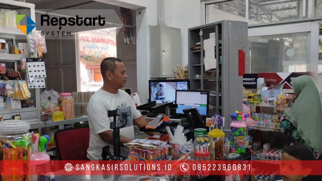 Sangkasir Solutions solusinya mesin kasir / komputer kasir dengan aplikasi program kasir Repstart System yang murah, mudah digunakan dan free instalasi training di Jogja, Bantul, Sleman, Kulonprogo, Gunungkidul, Magelang, Tasikmalaya, Cirebon, Bogor, Nganjuk