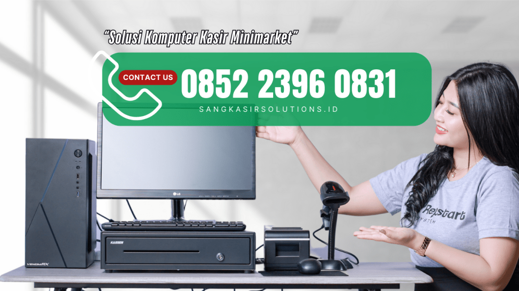 Komputer Kasir Minimarket Solusi Efisien untuk Bisnis Minimarket Anda. Komputer Kasir Minimarket yang baik adalah komputer kasir yang dapat membermudah transaksi dan penentuan kebijakan pengembangan minimarket. Silahkan konsultasikan kebutuhan komputer kasir minimarket Anda