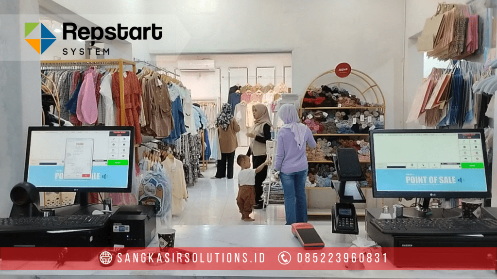 Mesin Kasir / Komputer Kasir di Toko Pakaian Alza Store Banjarsari Surakarta.
Sangkasir Solutions Solusinya Mesin Kasir, Komputer Kasir, Aplikasi Program Kasir Repstart System untuk Toko Pakaian / Toko Baju dan jenis usaha lainnya di Jogja, Sleman, Bantul, Kulonprogo, Gunungkidul, Klaten, Surakarta, Purworejo