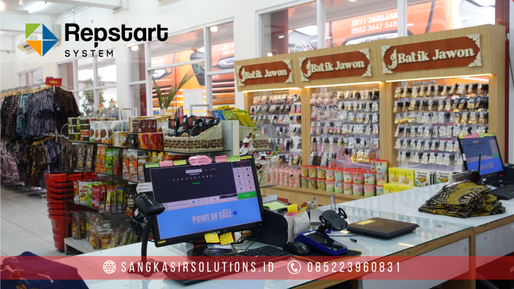 Sangkasir Solutions solusinya mesin kasir / komputer kasir dengan aplikasi program kasir Repstart System yang murah, mudah digunakan dan free instalasi training di Jogja, Bantul, Sleman, Kulonprogo, Gunungkidul, Magelang, Tasikmalaya, Cirebon, Bogor, Nganjuk