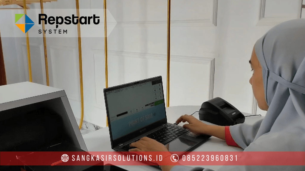 Sangkasir Solutions solusinya mesin kasir / komputer kasir dengan aplikasi program kasir Repstart System yang murah, mudah digunakan dan free instalasi training di Jogja, Bantul, Sleman, Kulonprogo, Gunungkidul, Magelang, Tasikmalaya, Cirebon, Bogor, Nganjuk