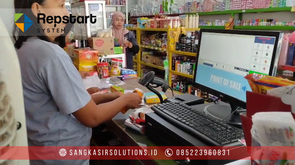 Sangkasir Solutions solusinya mesin kasir / komputer kasir dengan aplikasi program kasir Repstart System yang murah, mudah digunakan dan free instalasi training di Jogja, Bantul, Sleman, Kulonprogo, Gunungkidul, Magelang, Tasikmalaya, Cirebon, Bogor, Nganjuk