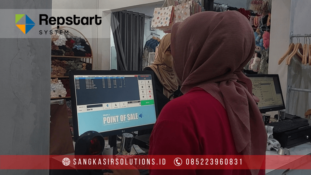 Sangkasir Solutions solusinya mesin kasir / komputer kasir dengan aplikasi program kasir Repstart System yang murah, mudah digunakan dan free instalasi training di Jogja, Bantul, Sleman, Kulonprogo, Gunungkidul, Magelang, Tasikmalaya, Cirebon, Bogor, Nganjuk