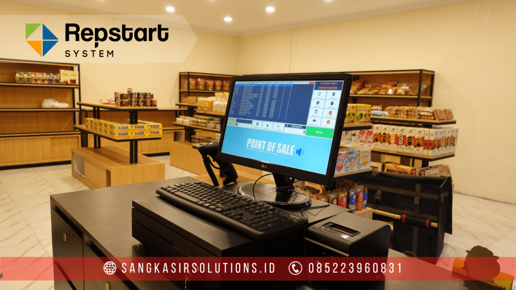 Sangkasir Solutions solusinya mesin kasir / komputer kasir dengan aplikasi program kasir Repstart System yang murah, mudah digunakan dan free instalasi training di Jogja, Bantul, Sleman, Kulonprogo, Gunungkidul, Magelang, Tasikmalaya, Cirebon, Bogor, Nganjuk