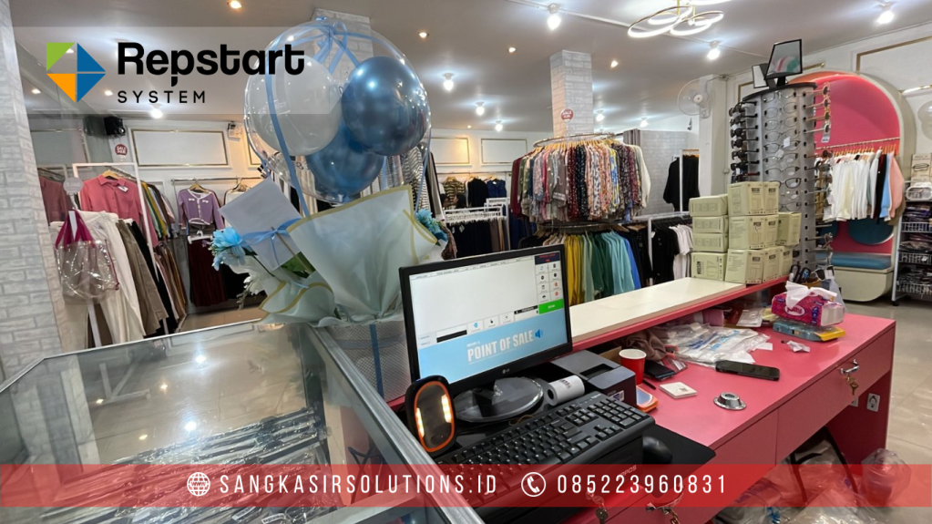 Sangkasir Solutions solusinya mesin kasir / komputer kasir dengan aplikasi program kasir Repstart System yang murah, mudah digunakan dan free instalasi training di Jogja, Bantul, Sleman, Kulonprogo, Gunungkidul, Magelang, Tasikmalaya, Cirebon, Bogor, Nganjuk