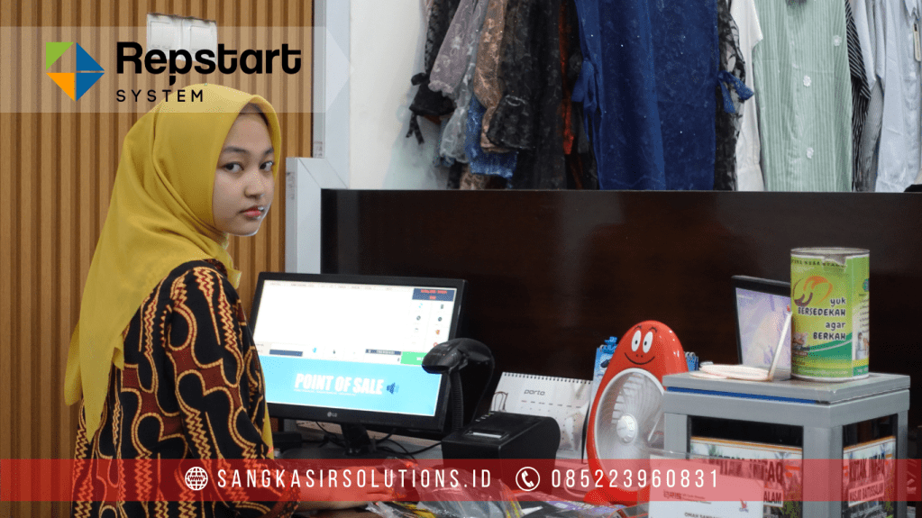 Sangkasir Solutions solusinya mesin kasir / komputer kasir dengan aplikasi program kasir Repstart System yang murah, mudah digunakan dan free instalasi training di Jogja, Bantul, Sleman, Kulonprogo, Gunungkidul, Magelang, Tasikmalaya, Cirebon, Bogor, Nganjuk