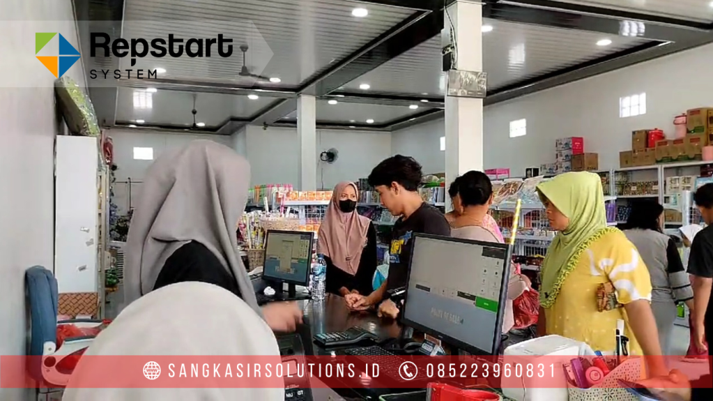 Sangkasir Solutions solusinya mesin kasir / komputer kasir dengan aplikasi program kasir Repstart System yang murah, mudah digunakan dan free instalasi training di Jogja, Bantul, Sleman, Kulonprogo, Gunungkidul, Magelang, Tasikmalaya, Cirebon, Bogor, Nganjuk