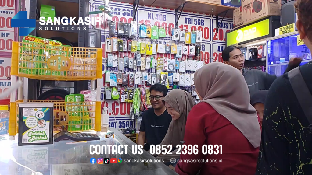 Sangkasir Solutions support training langsung penggunaan program kasir Repstart System di Toko Omah Data Kertosono Nganjuk