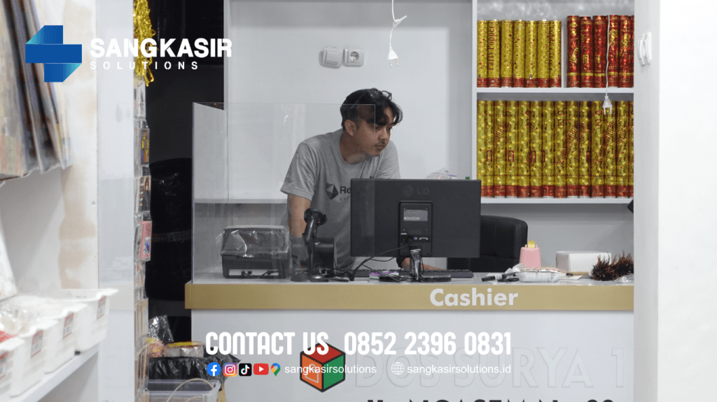 Pemasangan Komputer Kasir di Toko Dos Surya 1 Jogja menggunakan Program Kasir Repstart System. Sangkasir Solutions Solusi terbaik komputer kasir dan program kasir di Jogja