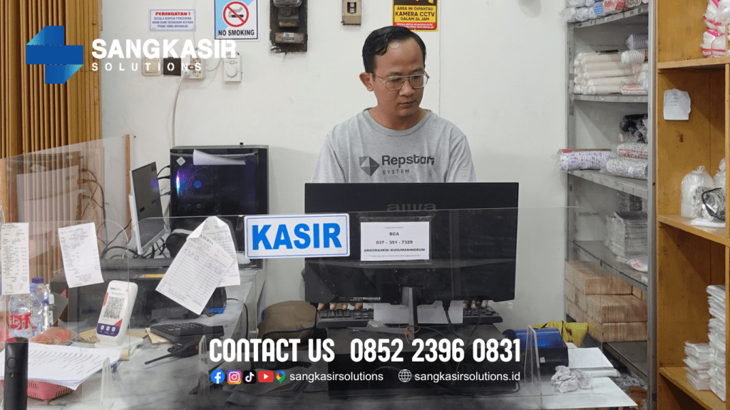 Instalasi Program Kasir Repstart System di Toko Dos Surya 4 Ngasem Jogjakarta.
Toko Dos Surya 4 ini menjual berbagai perlengkapan kotak makan, kemasan kardus, sendok, plastik, gelas kertas, gelas plastik, bungkus makanan, Tas furing, Tas tempat sembako, tas tempat kardus, perlengkapan ulang tahun, dll. Yuk gunakan program kasir yang mudah digunakan dan bergaransi. Hubungi Sangkasir Solutions