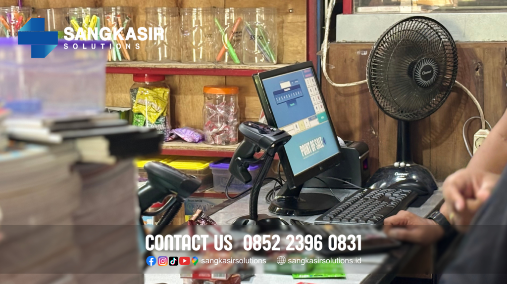 Komputer Kasir di Toko Sembako Fajar Gadingsari Sanden Kabupaten Bantul. 1 SET Komputer, Program Kasir Repstart System, Barcode Scanner, Printer Struk, Cash Drawer, UPS, Stabilizer.