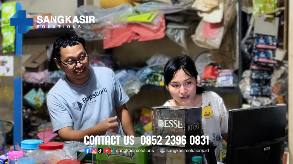 Training Penggunaan Program Kasir Repstart System di Toko Nata Tukdana Indramayu