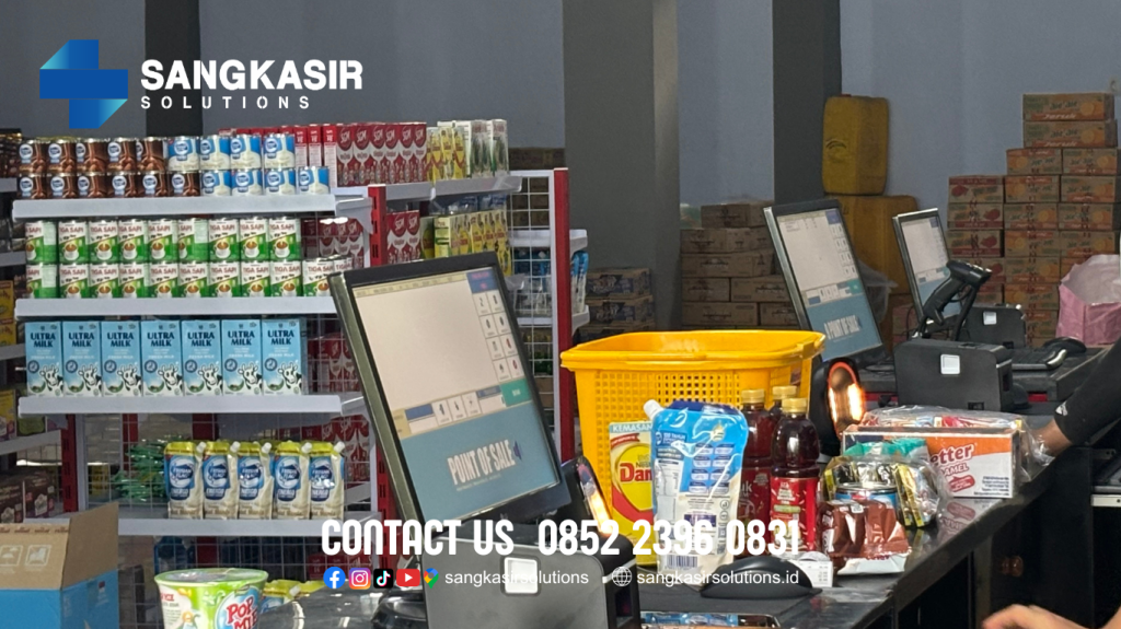 Tiga Paket Komputer Kasir Untuk Minimarket di Toko Sumber Rejeki Kalibawang Kulonprogo Yogyakarta.
Butuh paket komputer kasir dan Program Kasir Repstart System Minimarket? Sangkasir Solutions solusinya