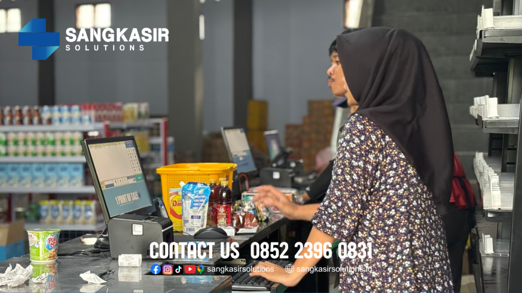 Penggunaan Komputer Kasir Untuk Minimarket di Toko Sumber Rejeki Kalibawang Kulonprogo Yogyakarta.
Butuh paket komputer kasir dan Program Kasir Repstart System Minimarket? Sangkasir Solutions solusinya