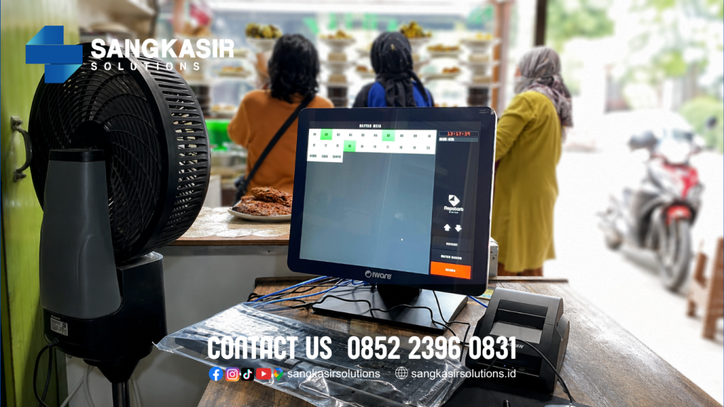 Tampilan Pilih Meja Program Kasir Repstart System Restoran di Rumah Makan Padang Family Secang Magelang