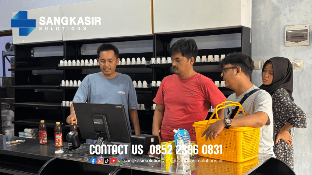 Training Penggunaan Program Kasir Untuk Minimarket di Toko Sumber Rejeki Kalibawang Kulonprogo Yogyakarta.
Butuh paket komputer kasir dan Program Kasir Repstart System Minimarket? Sangkasir Solutions solusinya
