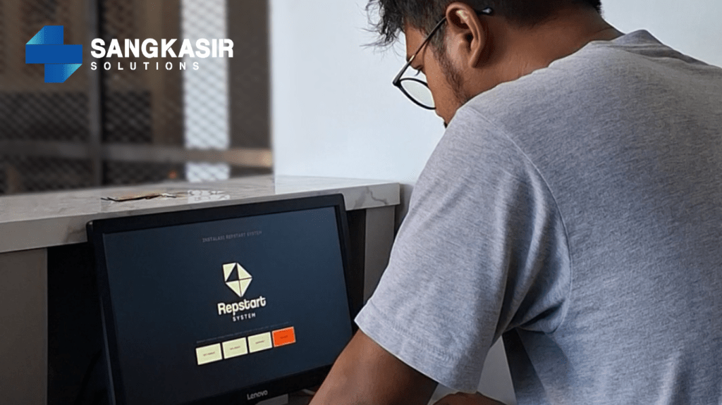 Instalasi Program Kasir Repstart System Resto di Kedai Cempaka Jaya Panjalu Ciamis