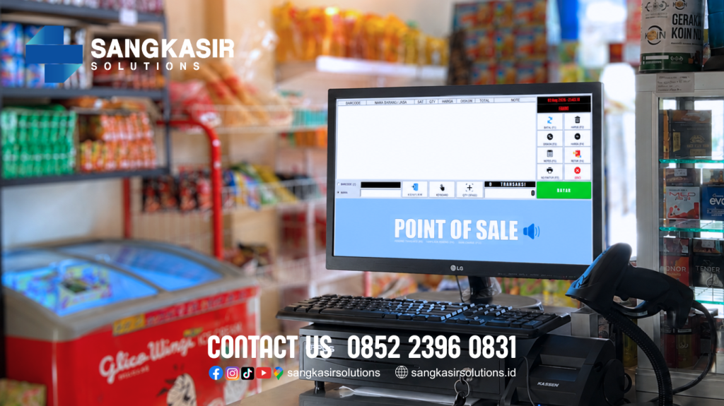 Sangkasir Solutions Yogyakarta pemasangan komputer kasir toko sembako di Toko Bu Ginah Ngaglik Sleman Yogyakarta. Program kasir untuk toko sembako Bu Ginah ini menggunakan program kasir Repstart System versi Retail.