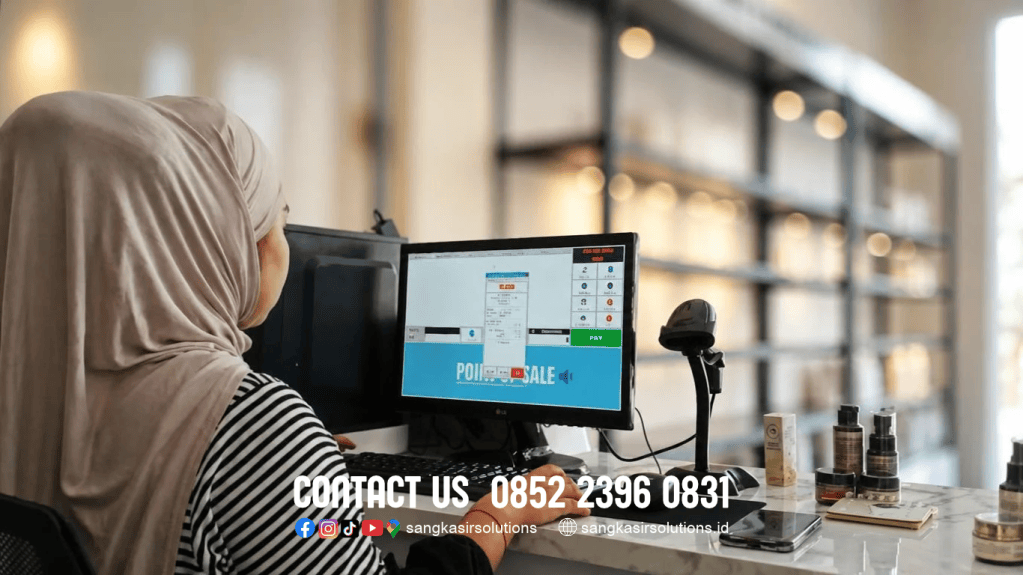 Sangkasir Solutions Nganjuk support penggunaan komputer kasir dan program kasir Repstart System di Toko Ivia Kosmetik Kauman Bojonegoro